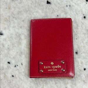 Kate Spade Red Leather Passport Holder